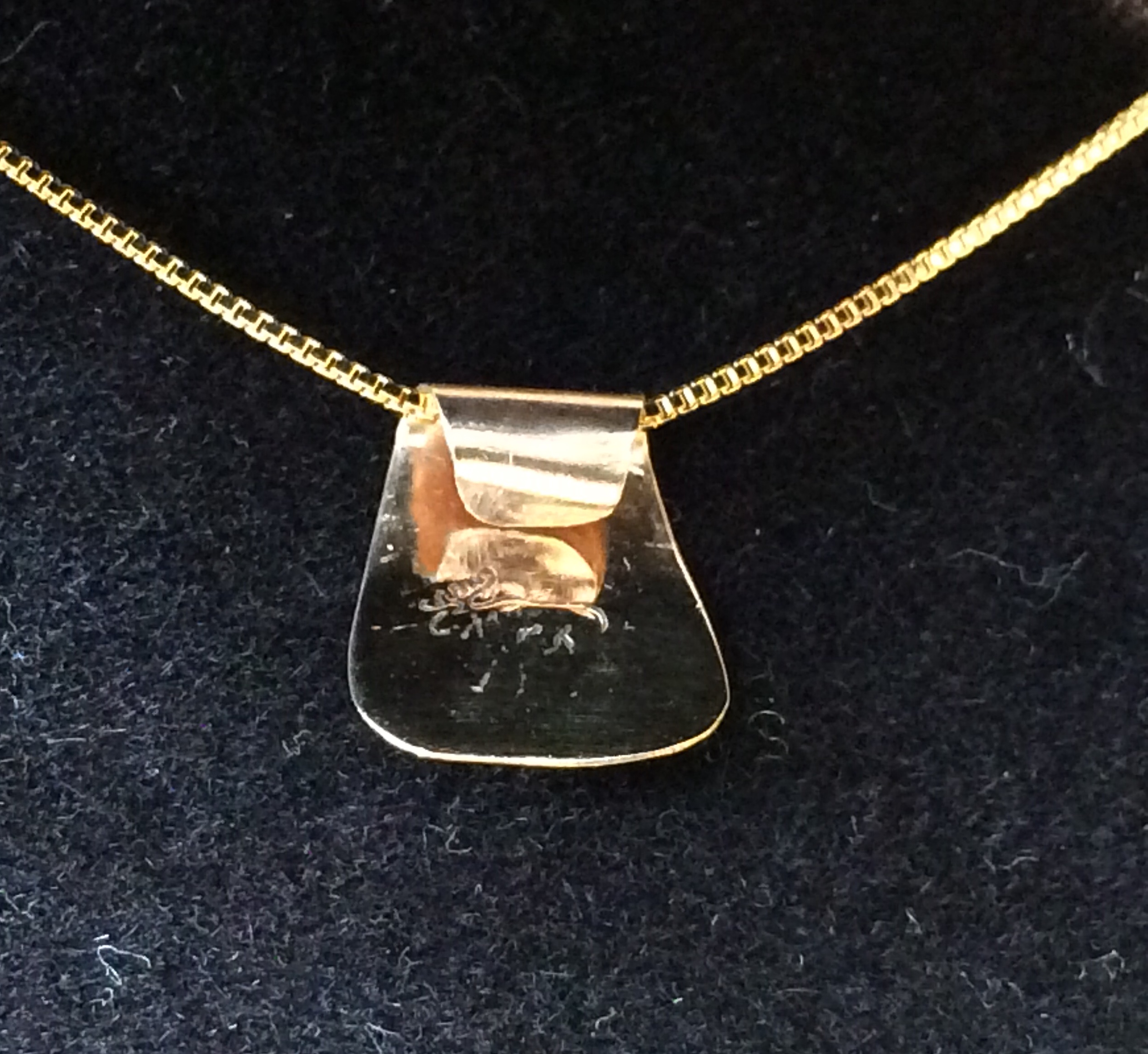 14 K Gold Stamped Mountain Necklace - Teton Art Gallery