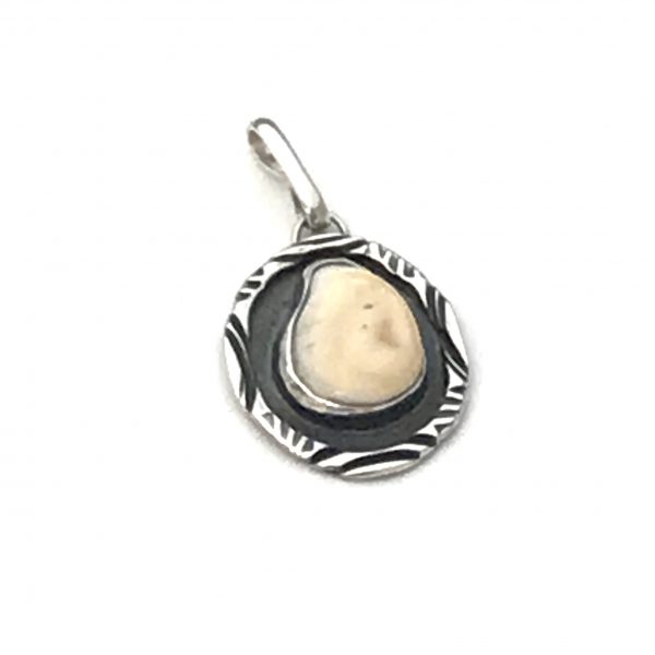 Elk Ivory Sterling Silver Pendant by the Artist Gerard%